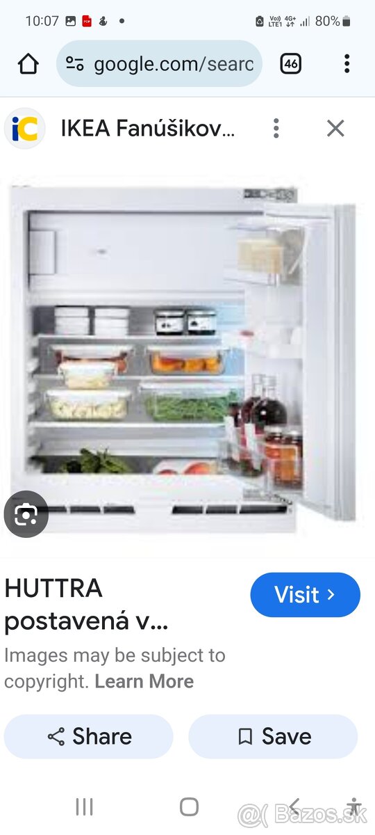 Huttra ikea chladnicka