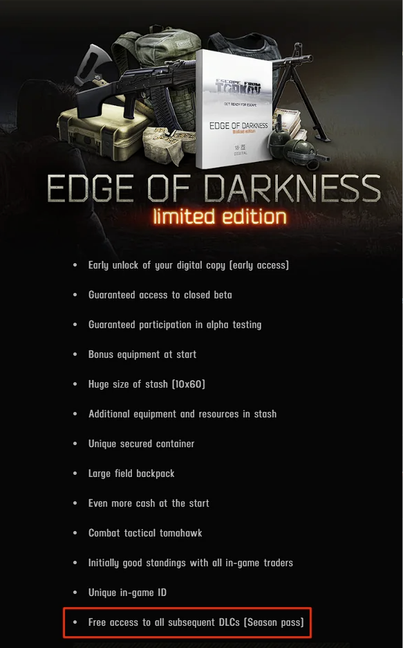 Predám Escape from Tarkov – Edge of Darkness