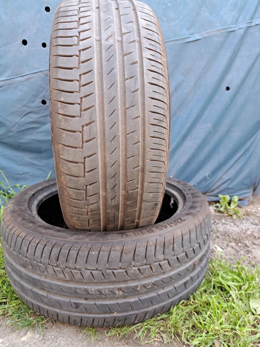 Ponúkam 2 letné pneumatiky Continental Premium 235/45 R18