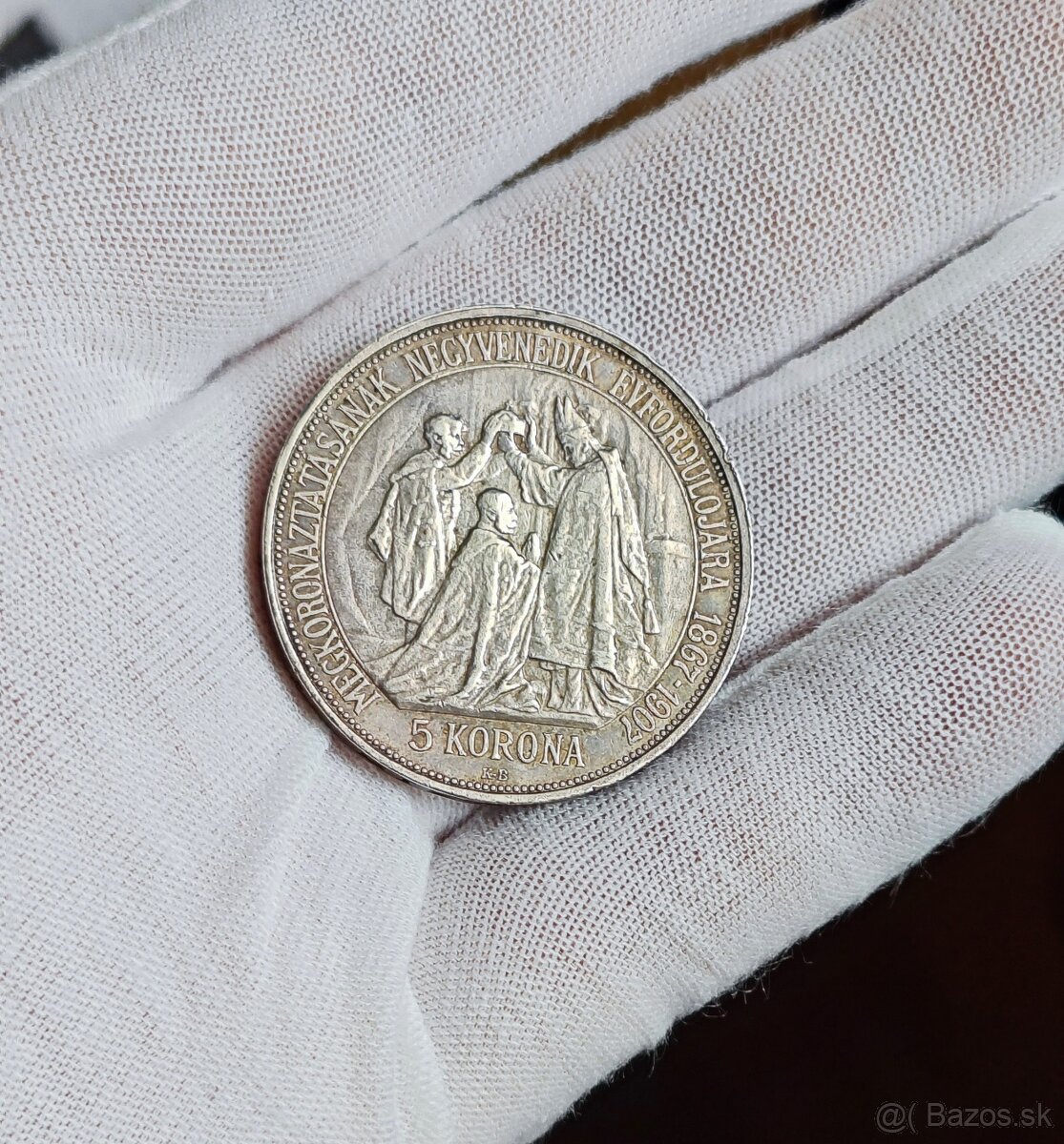 5 koruna 1907 KB, korunovačná, krásna v patine, zbytky RL