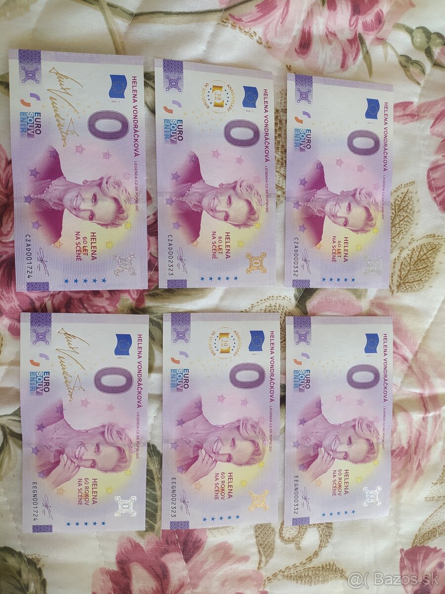 0 euro bankovky Helena Vondráčková