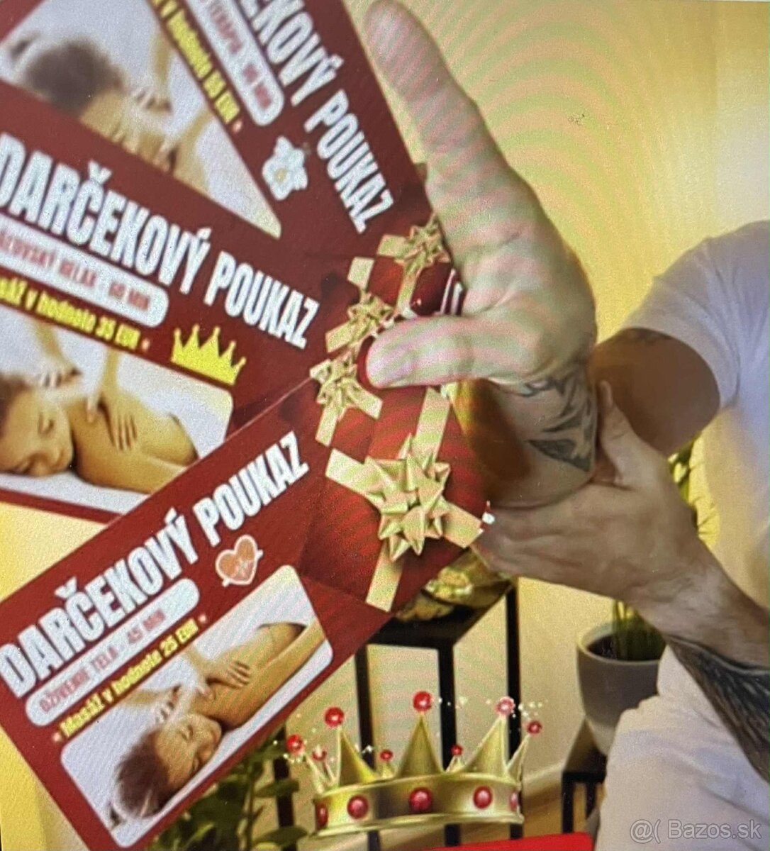 Predám darčekové poukážky na masáž tela,Vráble