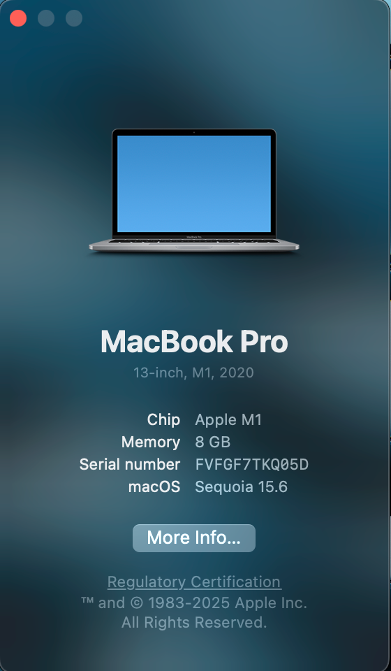 Apple MacBook PRO 2020 M1 13” 256GB