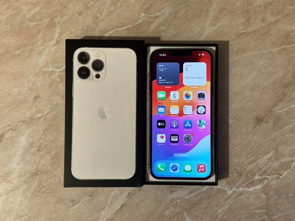 Iphone 13 Pro Max Biely 128GB v krásnom stave BEZ POŠKODENÍ