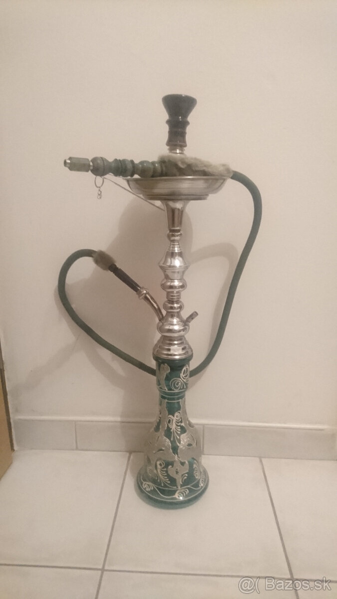 Vodná fajka - Tyrkysová, 62 cm vysoká