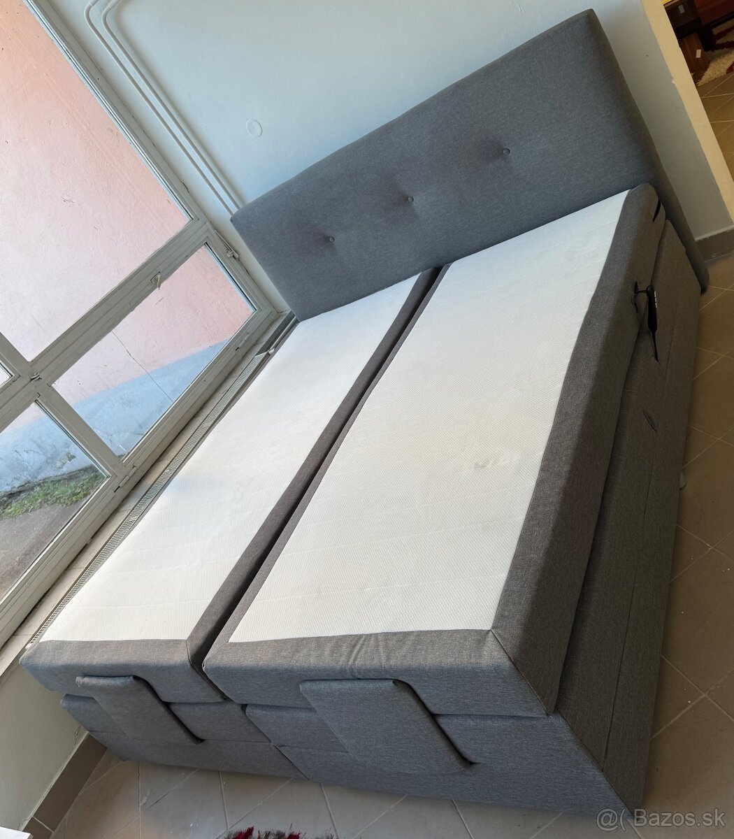 Manželská posteľ – elektricky polohovateľná