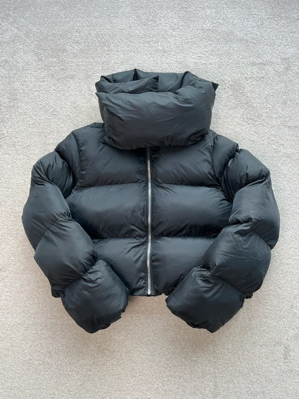 Rick Owens Short Funnel Neck Padded Puffer Jacket M/38/10