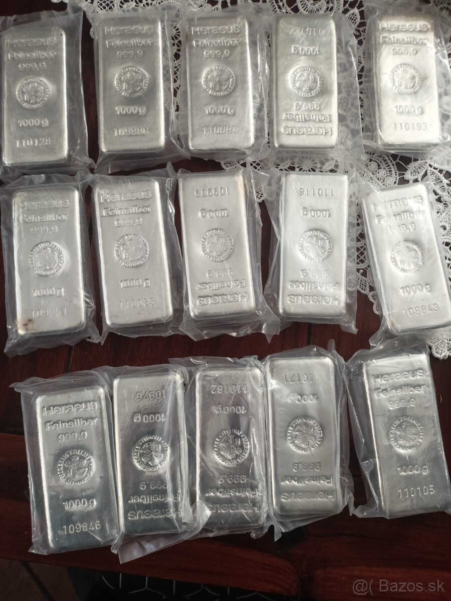 Predam investicne striebro 1000g
