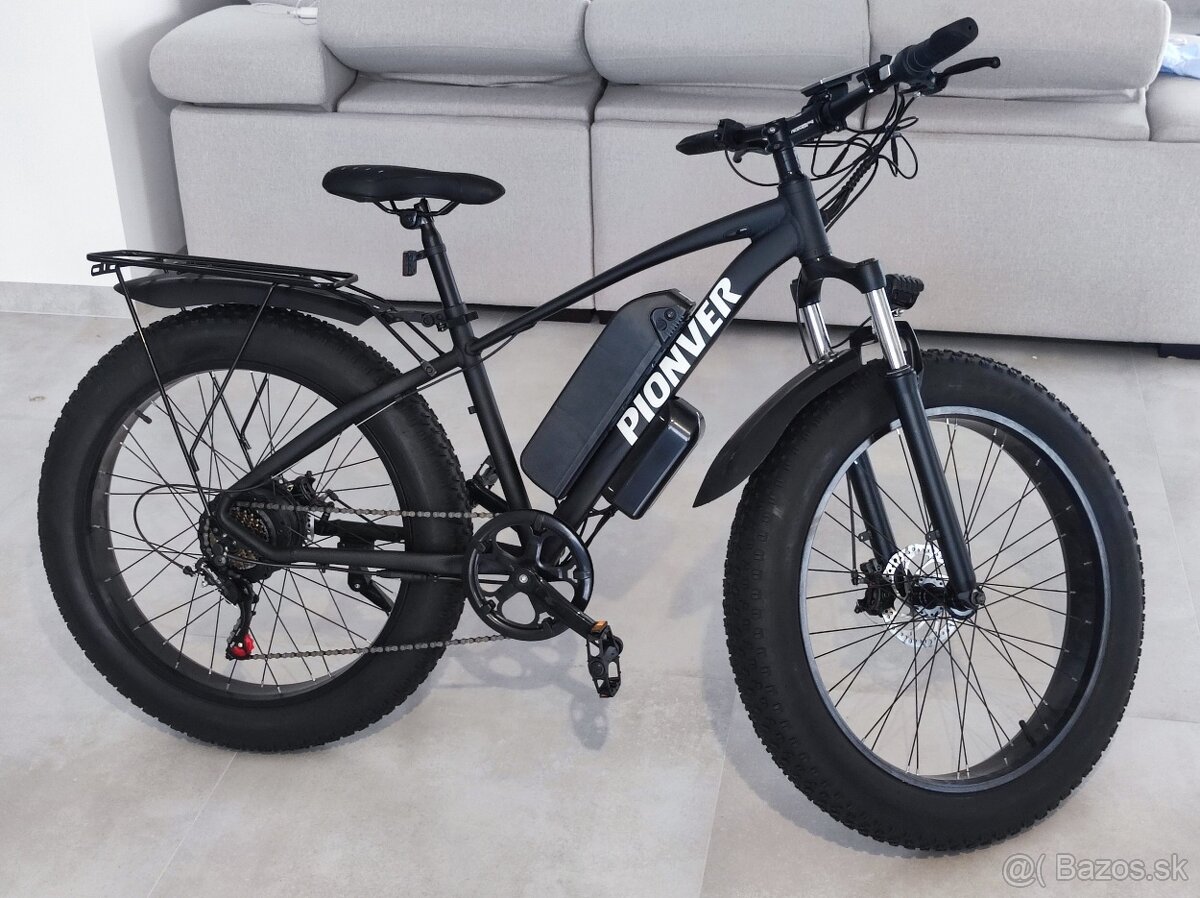 Úplne nový elektrobicykel Pionver P50, horský, fat tire