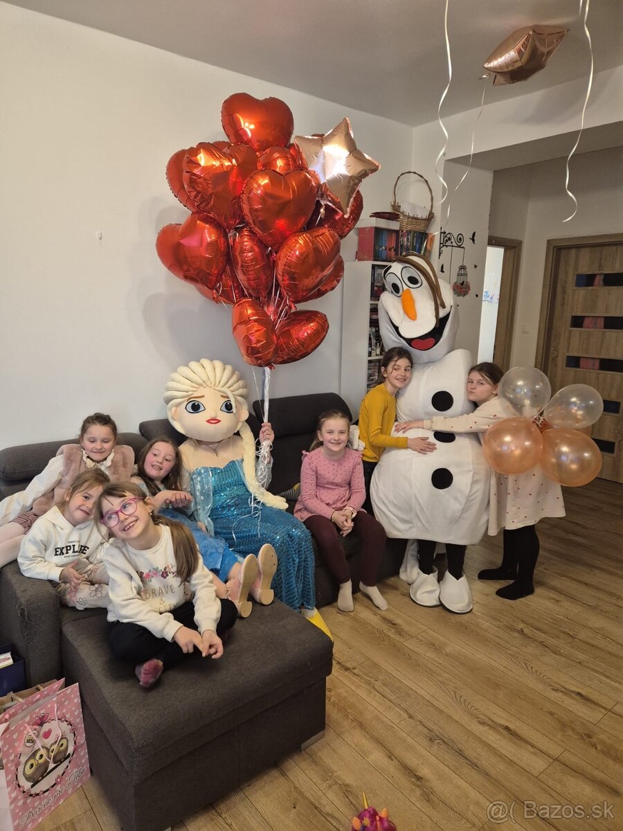 Párty s maskotmi , labkova patrola, šmolkovia , mickey mouse