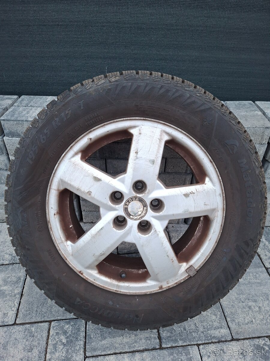 hlinikove disky R15 + nove zimne pneumatiky 195/65