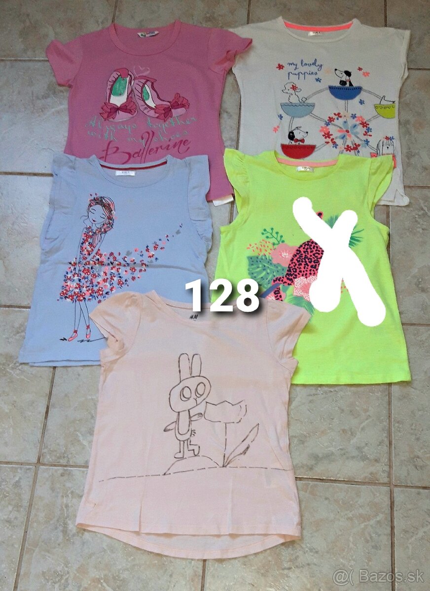 Letne trička balicek 4ks 128