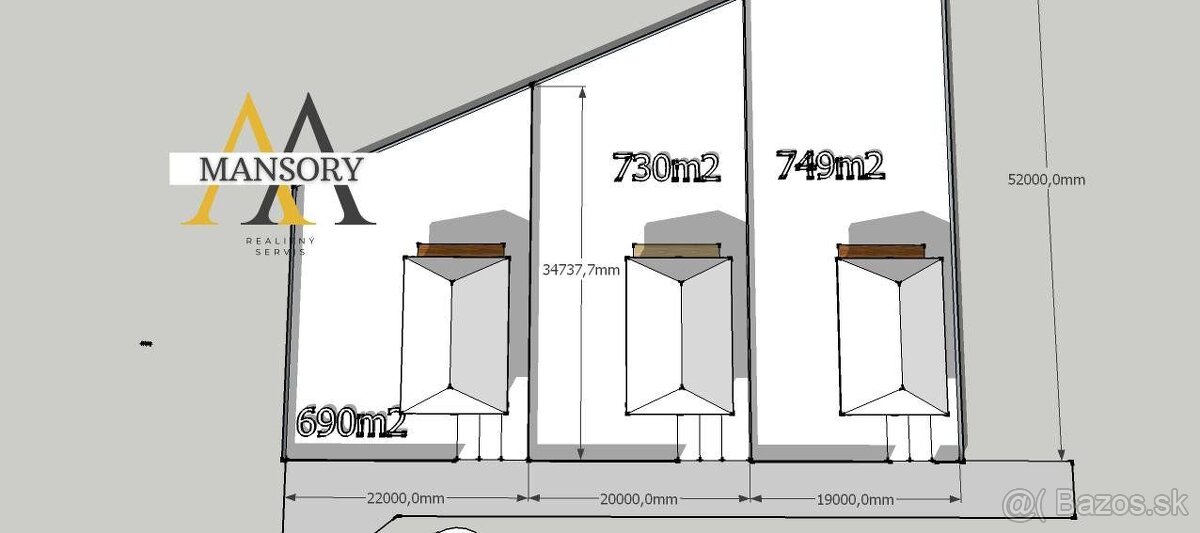 NA predaj - Pozemok vhodný pre rodinný dom o výmere 749m2