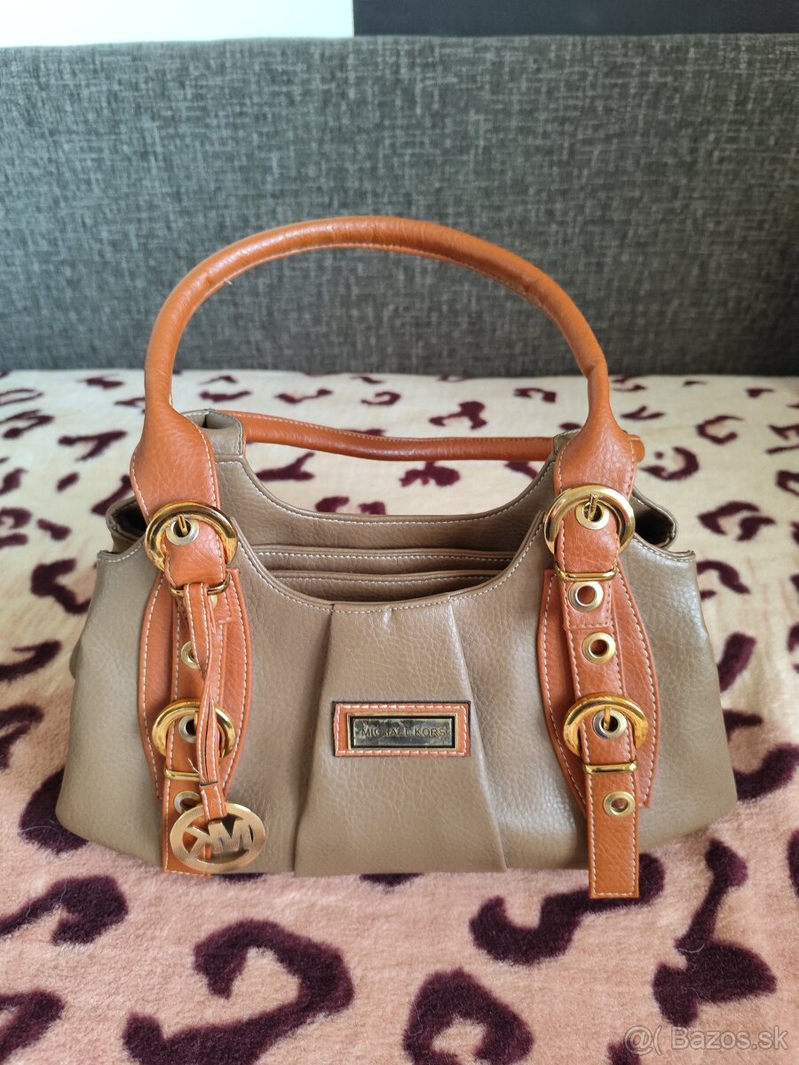 Hnedá kožená kabelka Michael Kors, veľmi dobrý stav,