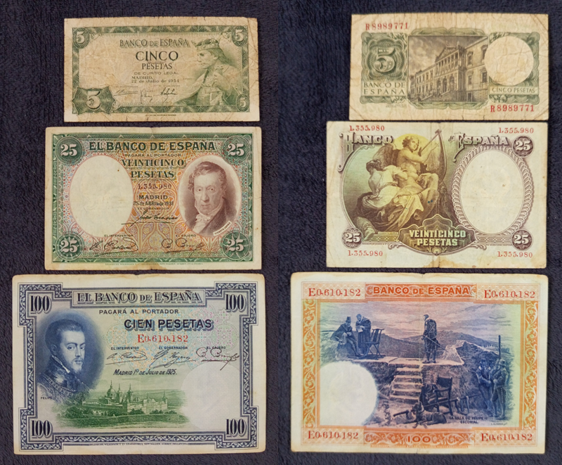 Bankovky Španielsko a Grecko