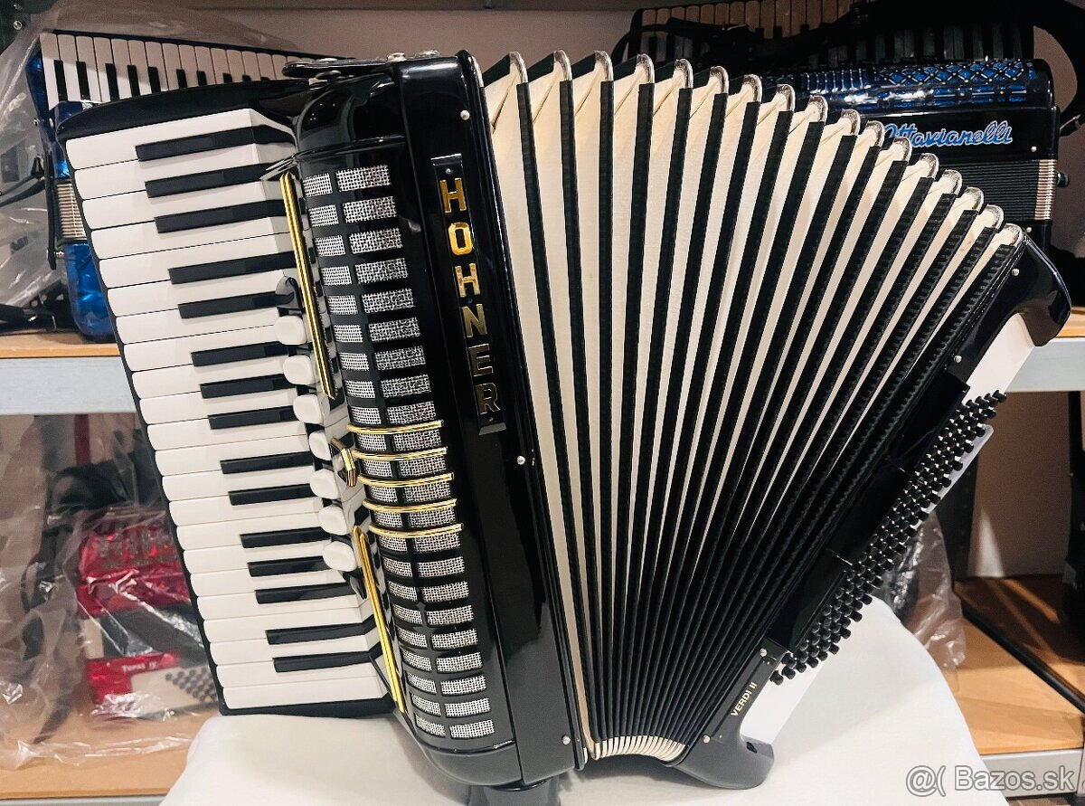 Predám akordeón Hohner Verdi II N- 96 Basový - Made in Germa