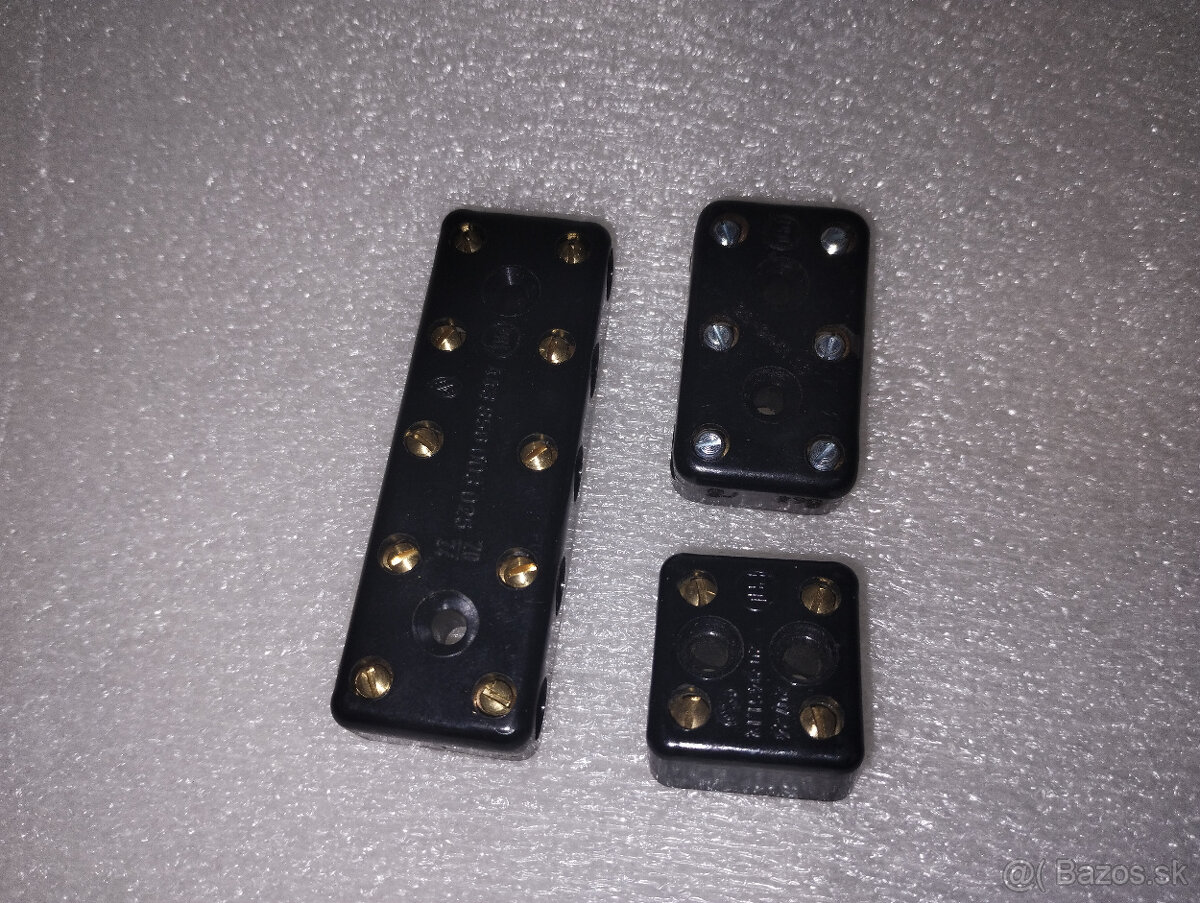 Tatra,Praga,Škoda-svorkovnice elektroinštalácie,bakelitové