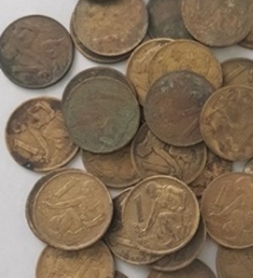 mince 1 Kčs 33ks