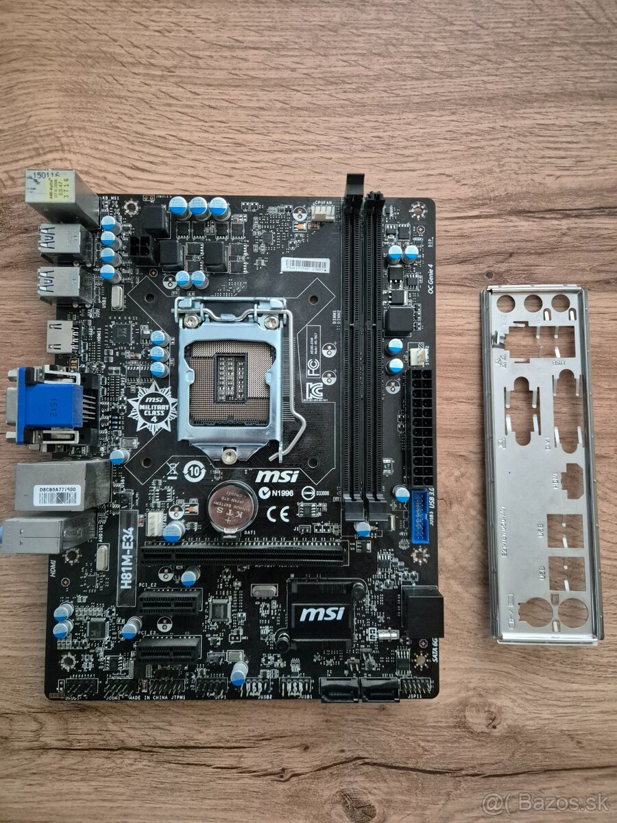 Predam dosku Intel MSI H81M-E34