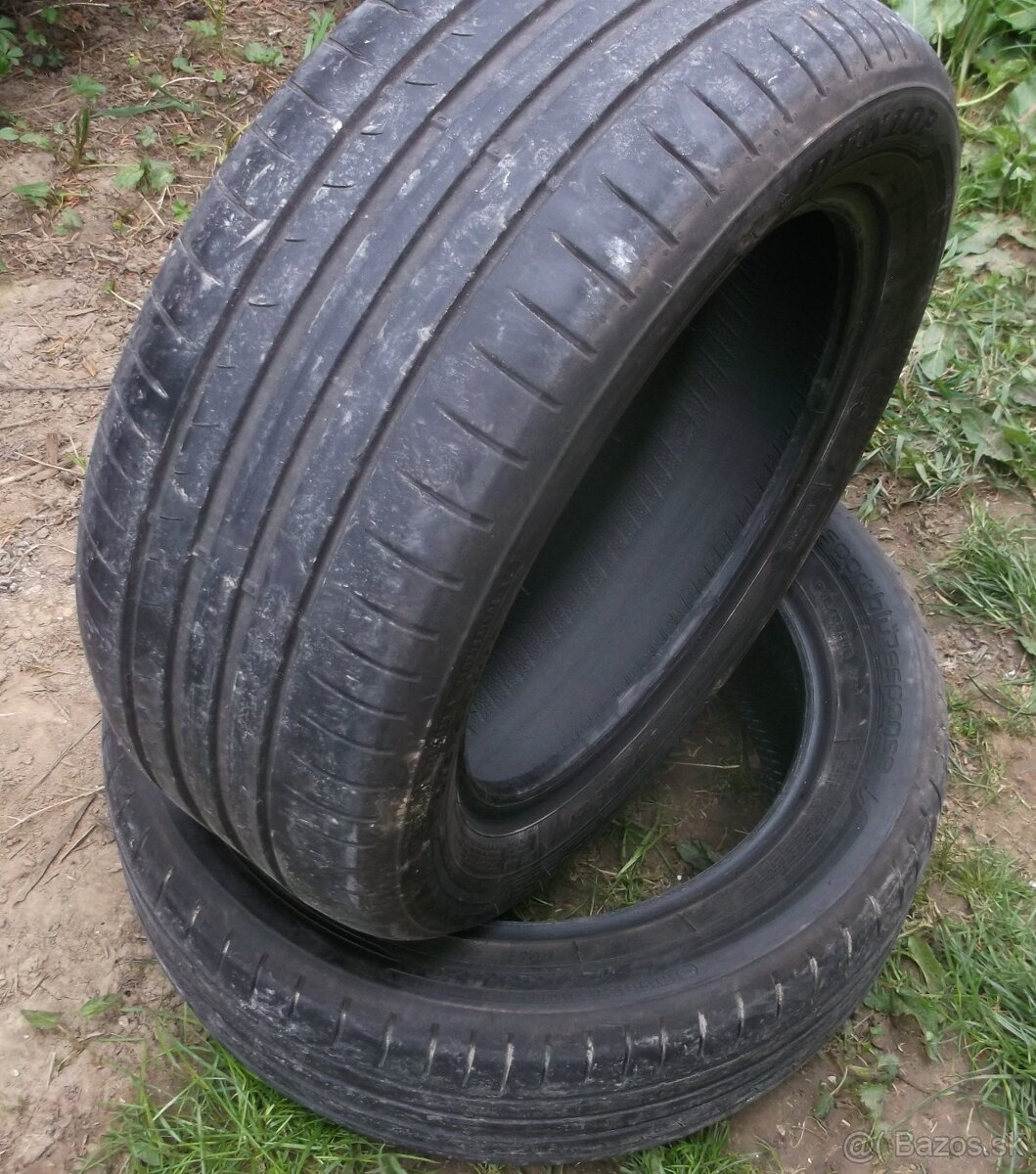 Predám letné pneumatiky Dunlop 215/55 R16,cena cena 17€/ks