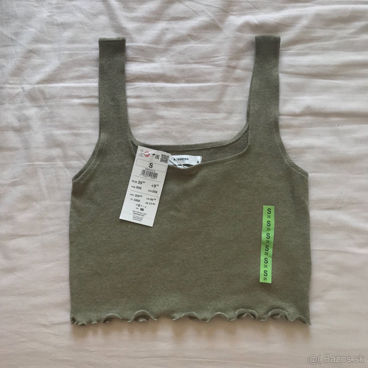 úpletový crop top