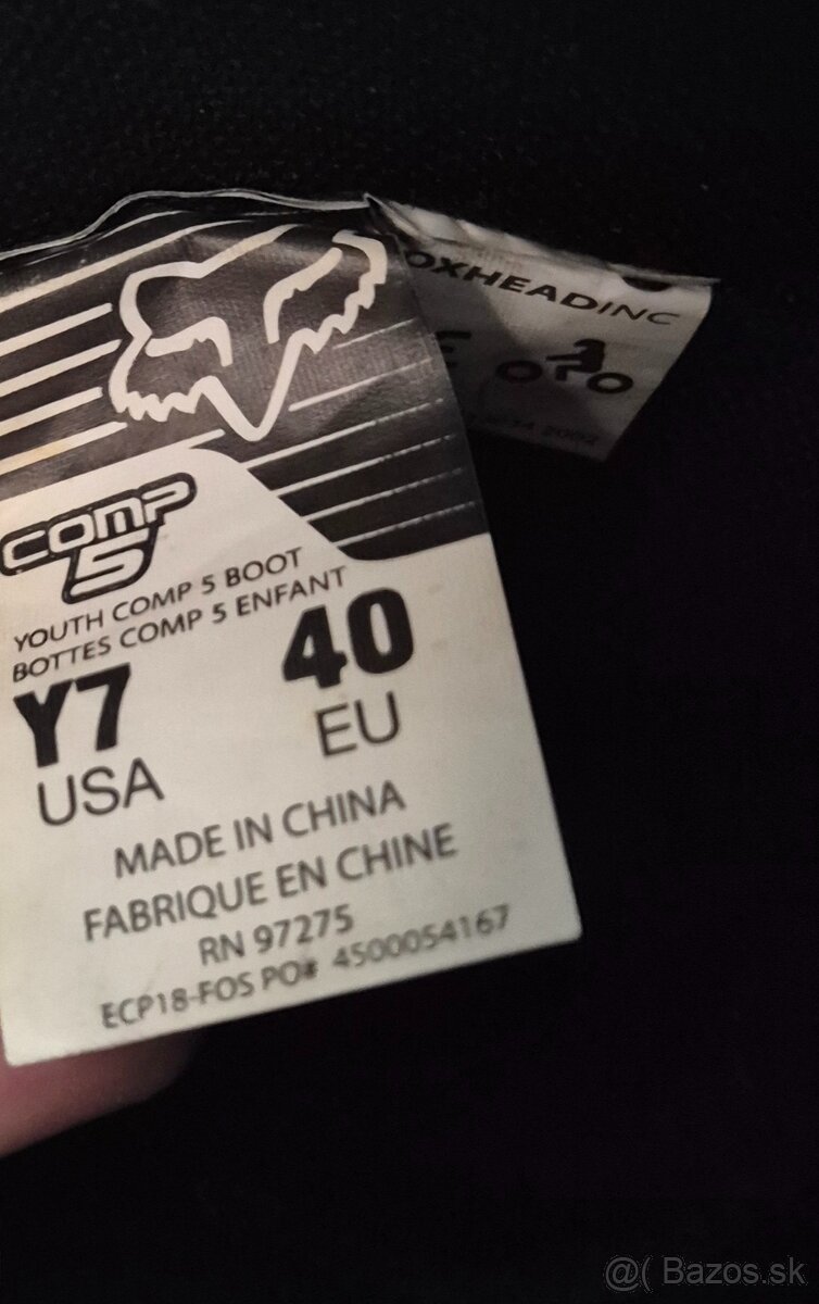 Motočižmy fox veľkosť 40