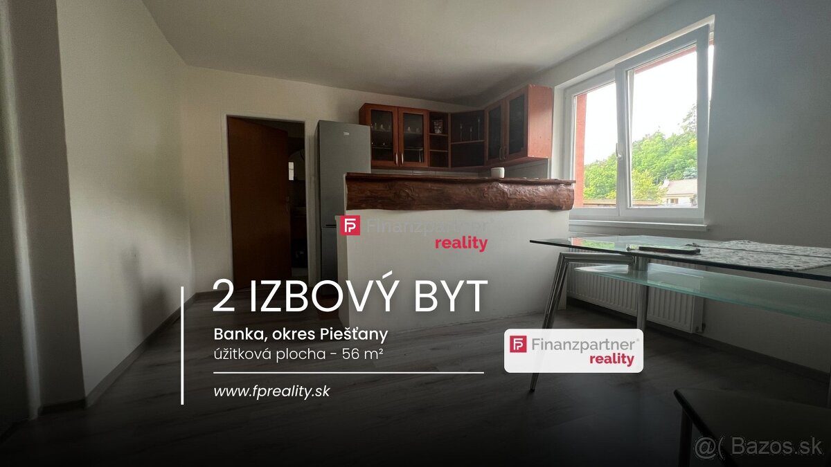 Prenájom, 2 izbový byt, Banka, Piešťany