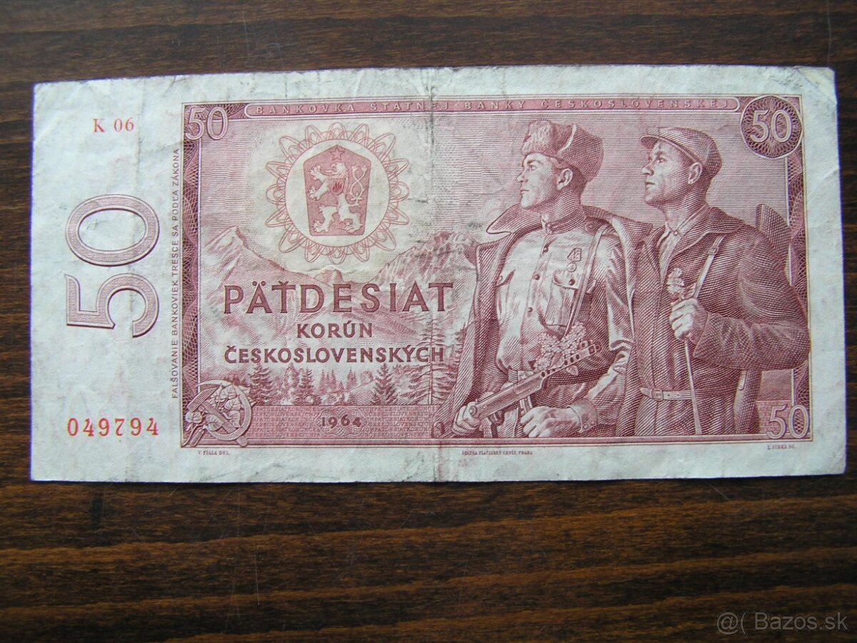 50 KORÚN 1964 NAJVZÁCNEJŠIA séria: K 06