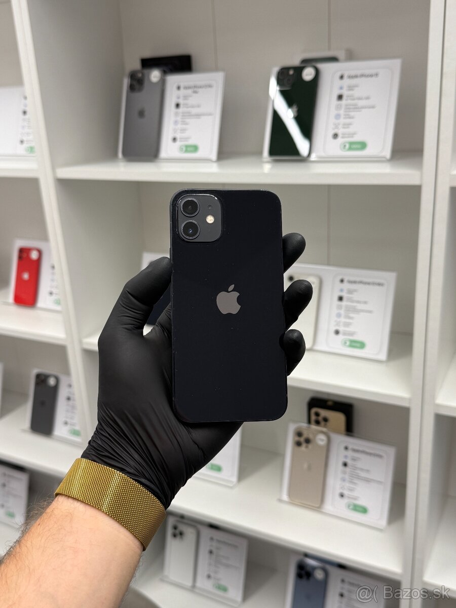 ZÁRUKA 2 ROKY / Apple iPhone 12 64GB Black, 100% ZDRAVIE