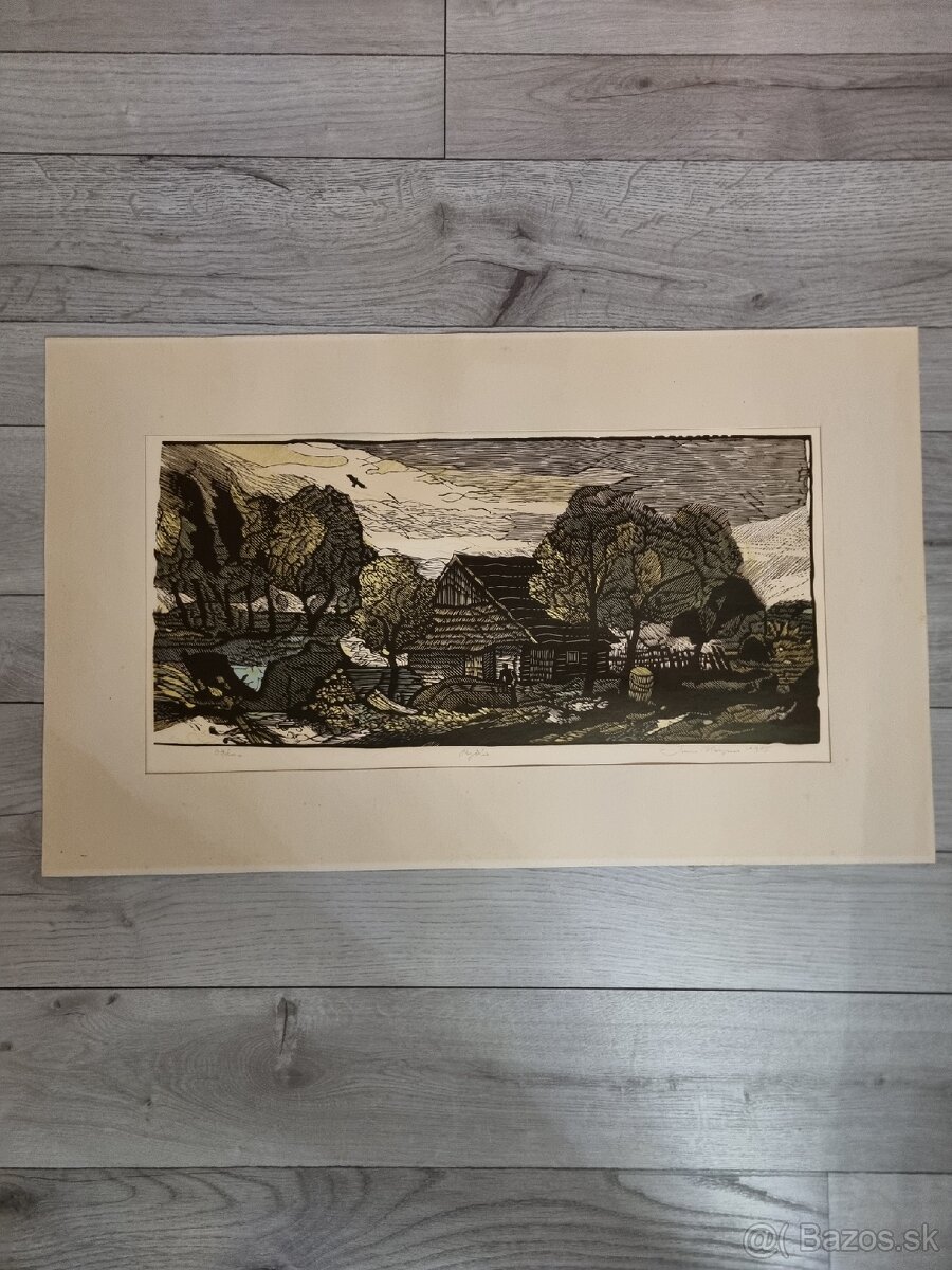 Predam grafiku Horyňa Ivan - Rybár