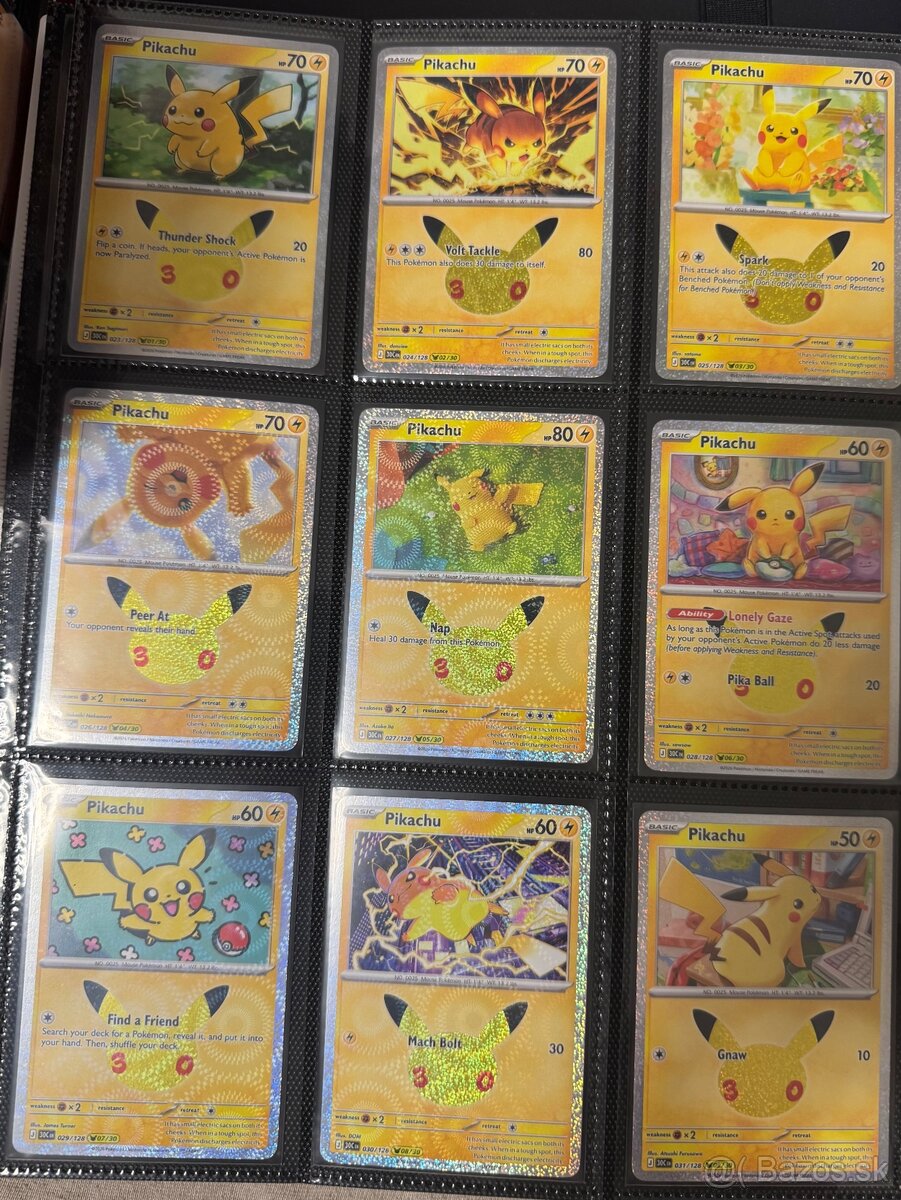 Pokemon 30th pikachu full set 30/30