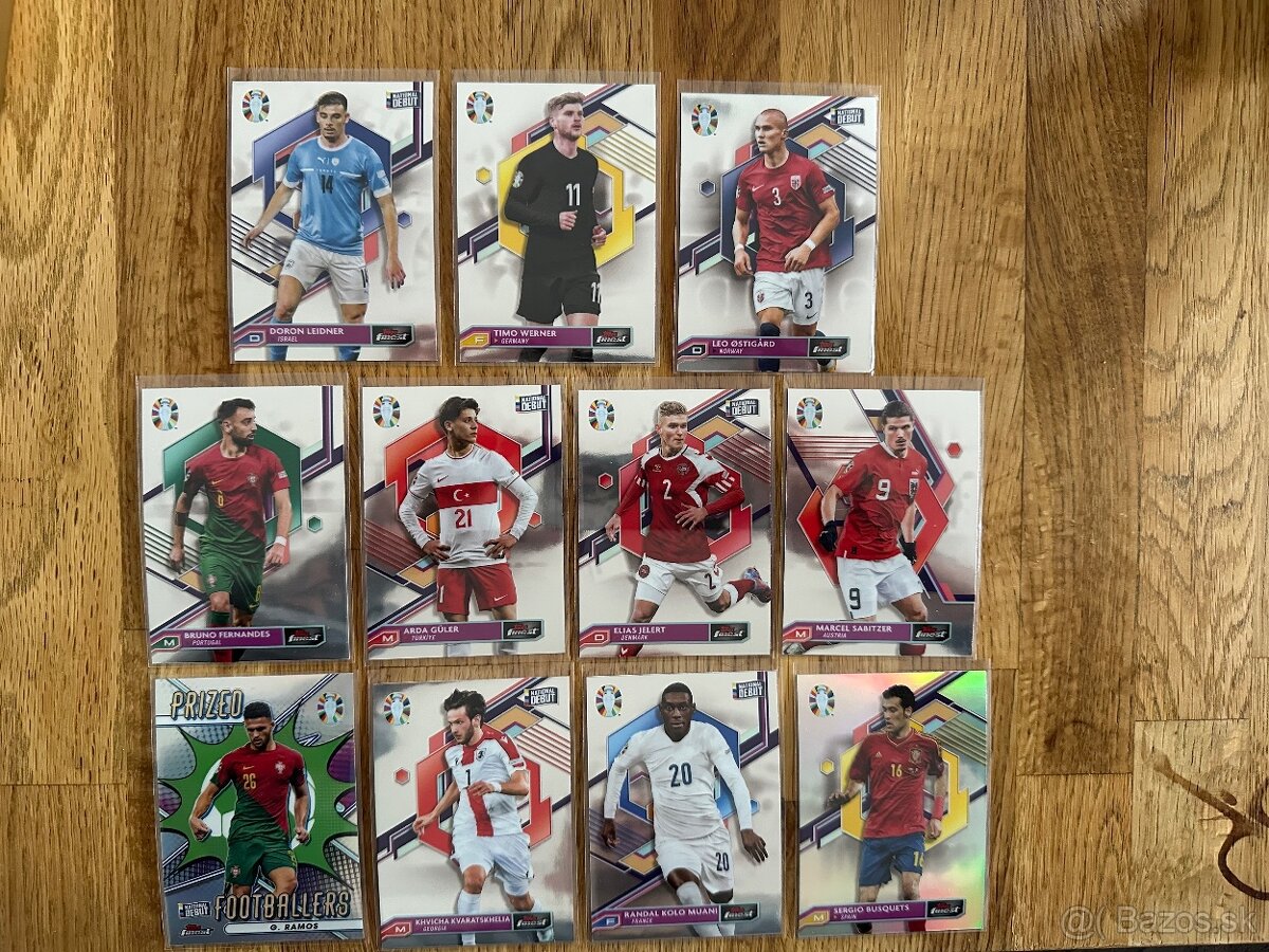 ZBERATEĽSKÉ KARTY FUTBALOVÉ KARTIČKY TOPPS A MERLIN
