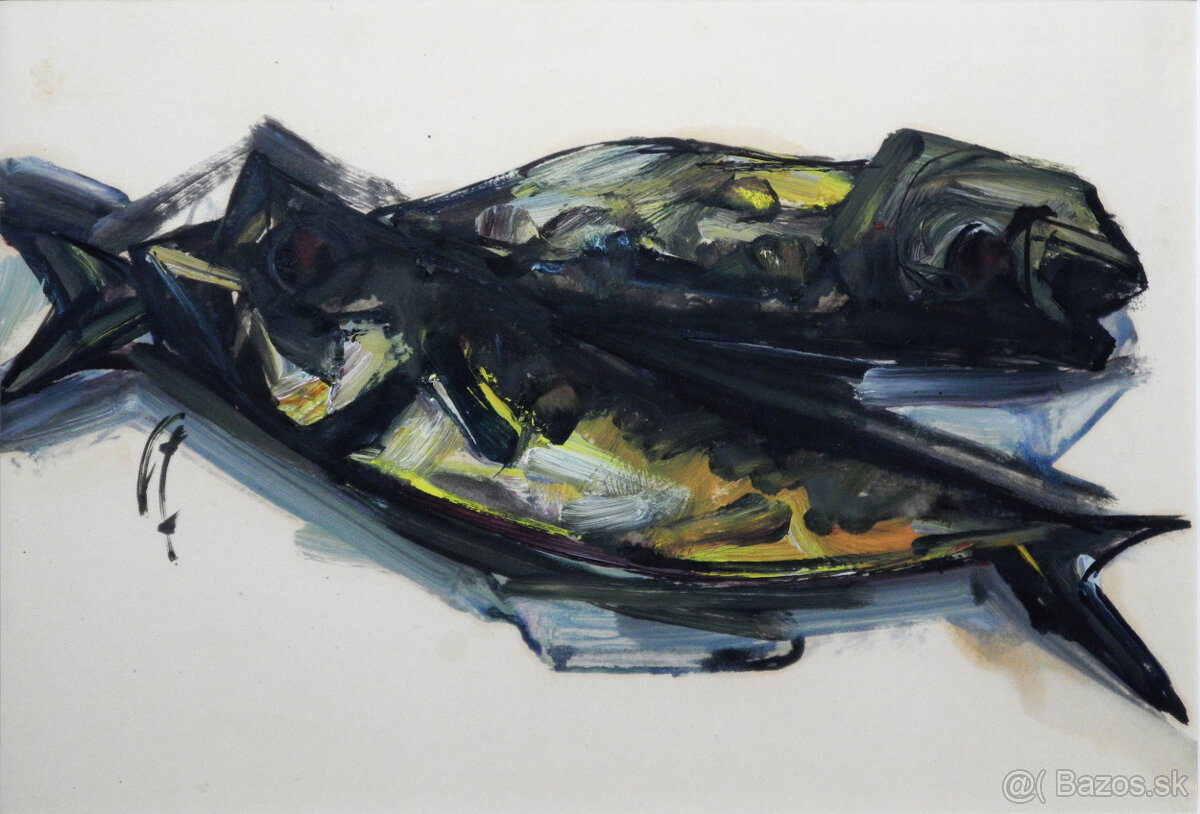 Studený František, Údenáče, 60. roky, olej, 30x45