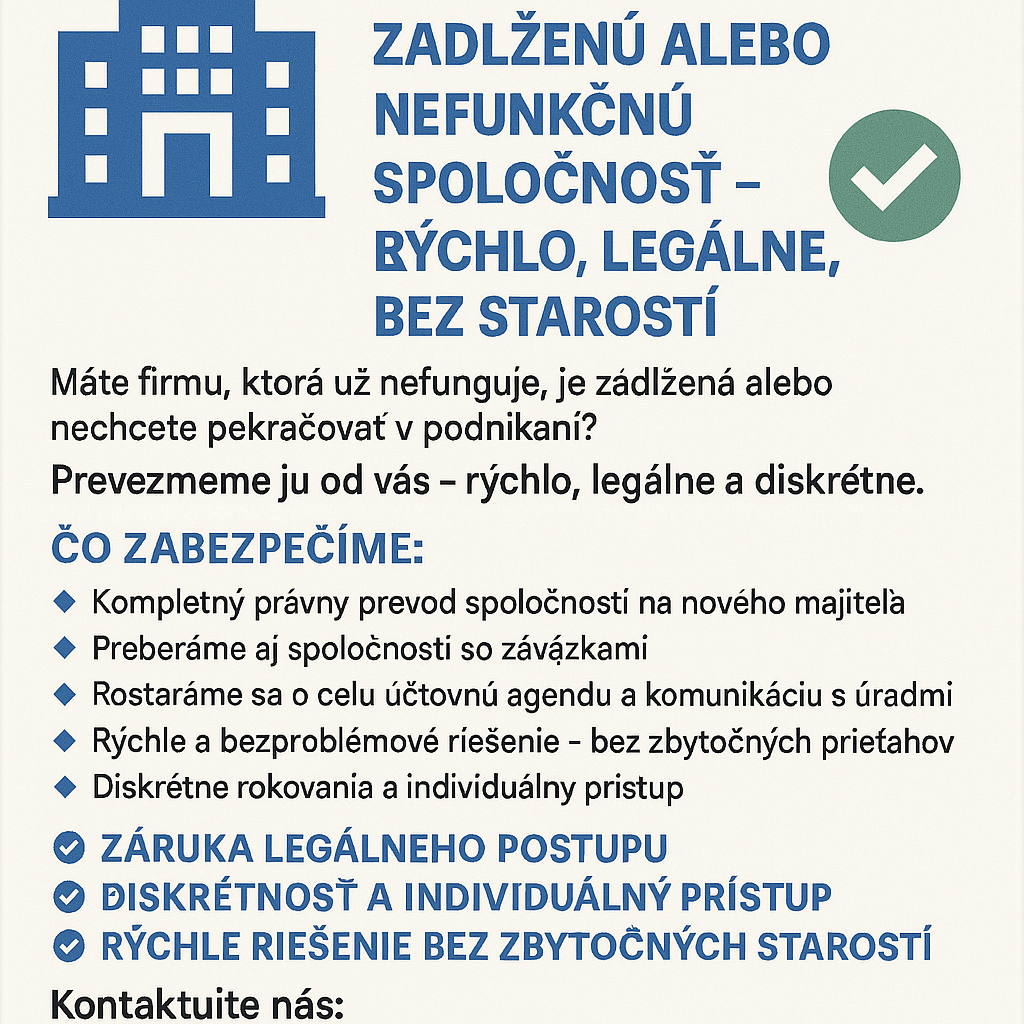 🏢 Likvidácia spoločnosti – RÝCHLO, LEGÁLNE, BEZ STAROSTÍ ✅