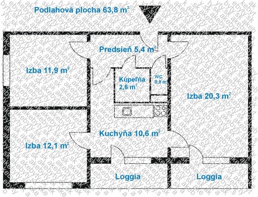 PRIPRAVUJEME na predaj 3 izb. Byt KE-Nad Jazerom, 65m + 2 x