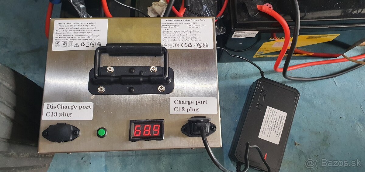 Baterie LifePo4 60 v 60ah bms 80amper