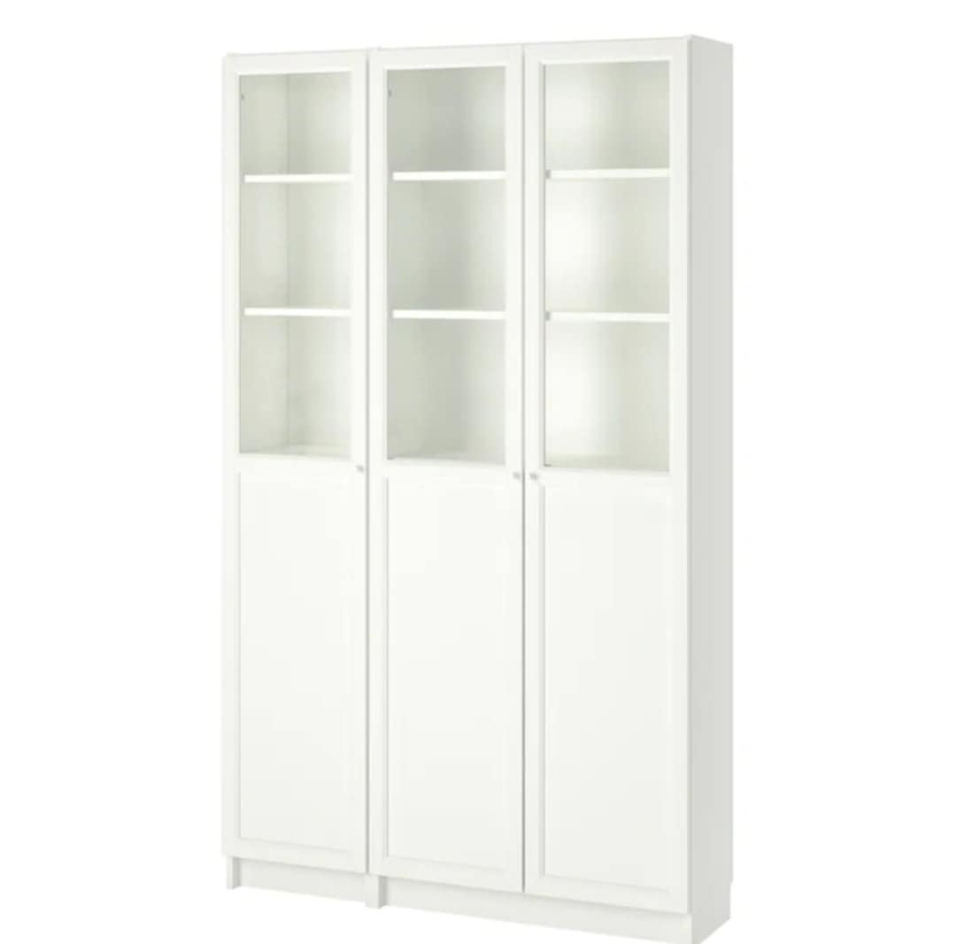 Biela knižnica IKEA: BILLY / OXBERG