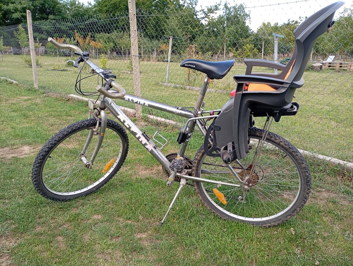 Horský bicykel s detskou sedačkou