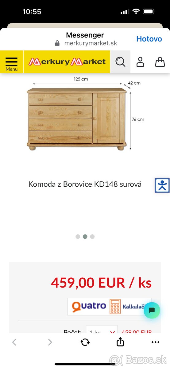 Komoda z borovice