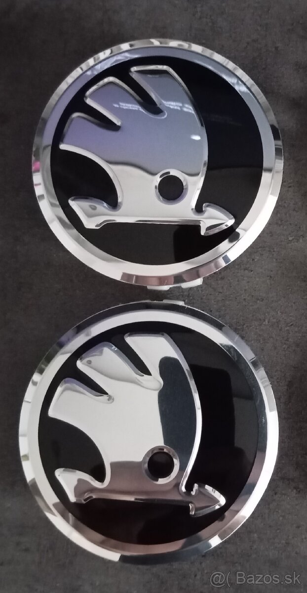 Škoda 75 mm stredové krytky do Mercedes kolies