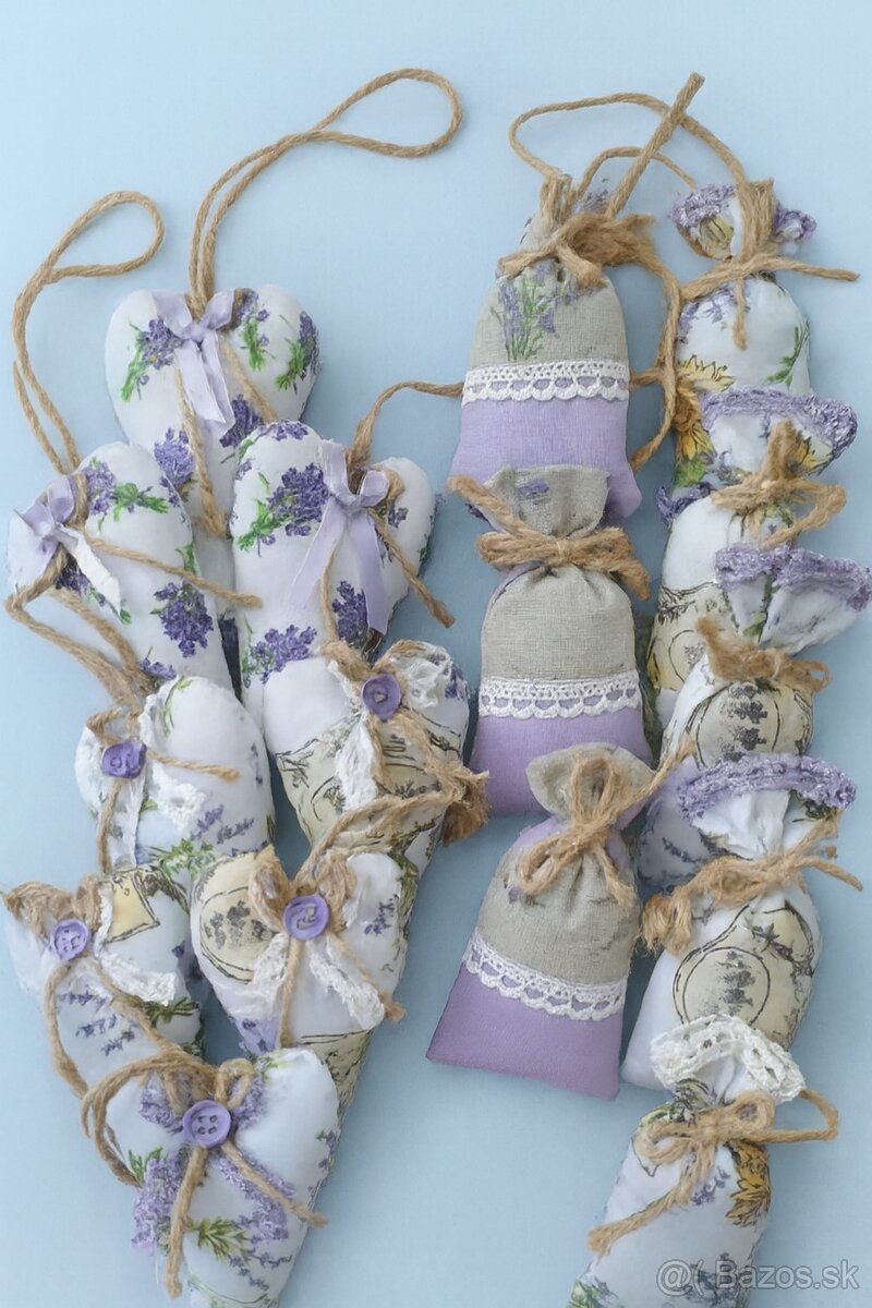 Vianočné, levanduľové srdiečka a vrecká – darček