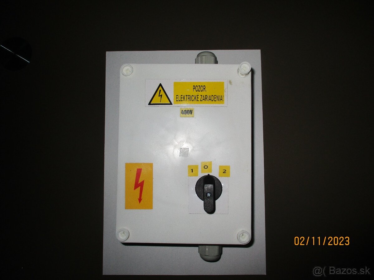 Predám elektroskrinku na miešačku,štiepačku dreva, sustruh