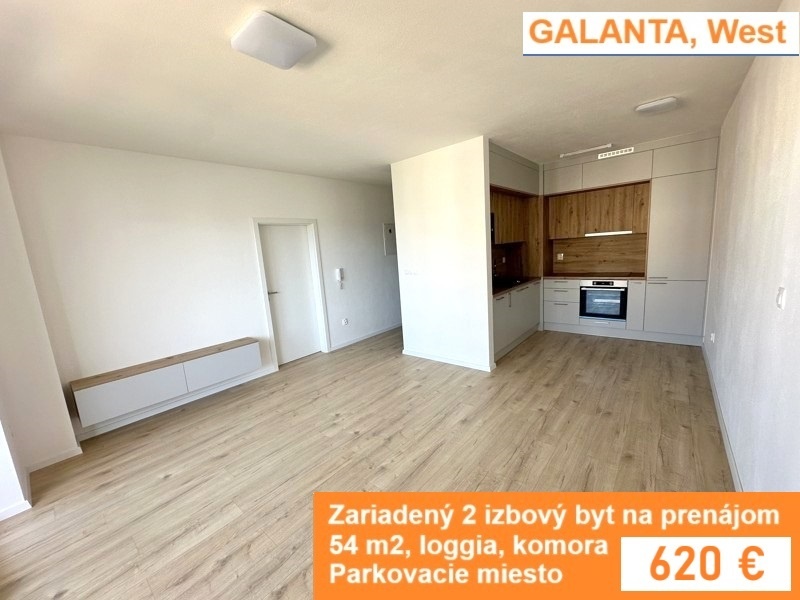 Zariadený 2 izbový byt 54 m2 novostavba Galanta 620 € s ener