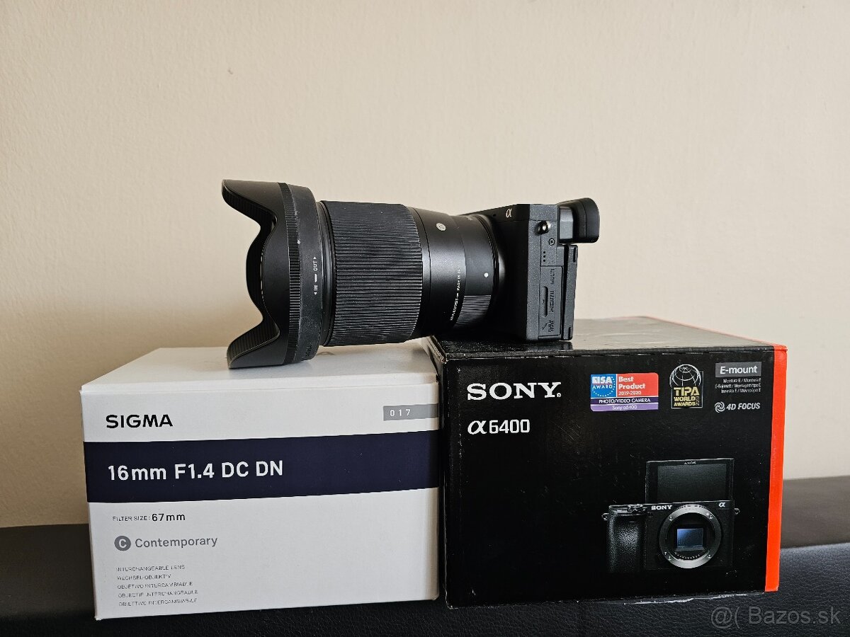 Sony A6400 + Sigma 16mm f/1.4 DC DN Top Stav