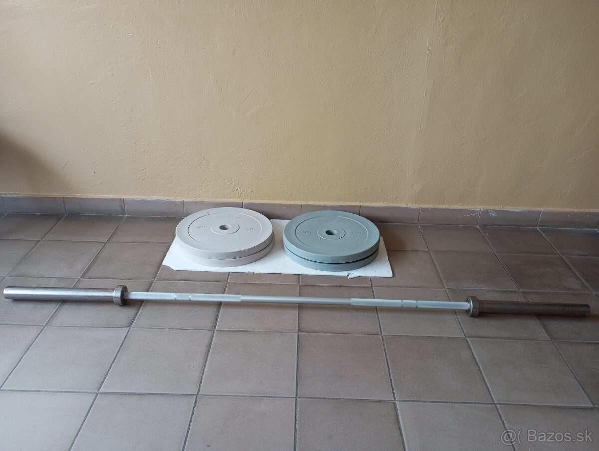 Olympíjska tech hliníková tyč 220cm/50 mm - NOVÁ za 1/3 ceny