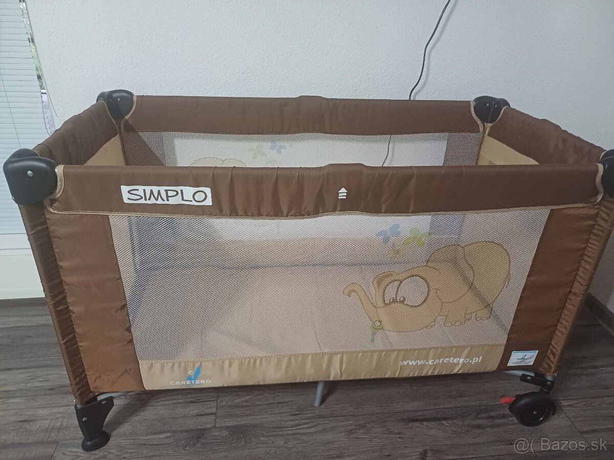 SIMPLO skladacia cestovná postieľka + madrac