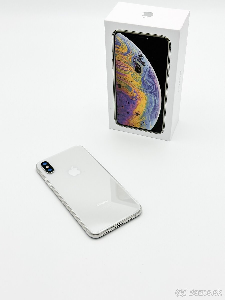 iPhone XS 64GB Silver 100% Zdravie Batérie Zachovalý Stav