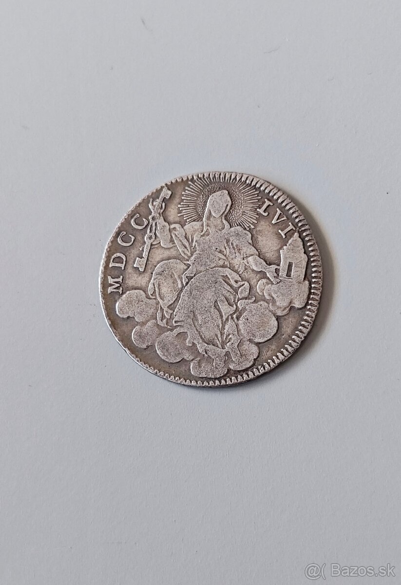 2 doppio Giulio 1756. Pápežský štát, Benedikt XIV.