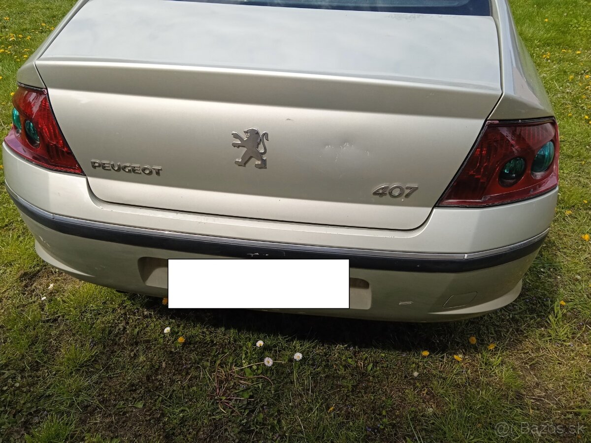 zadná kapota peugeot 407