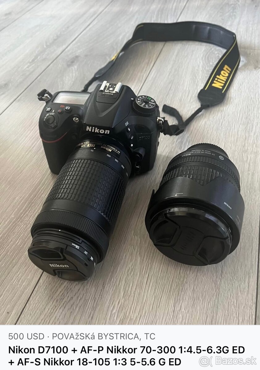 Fotoaparát Nikon D7100 + objektívy